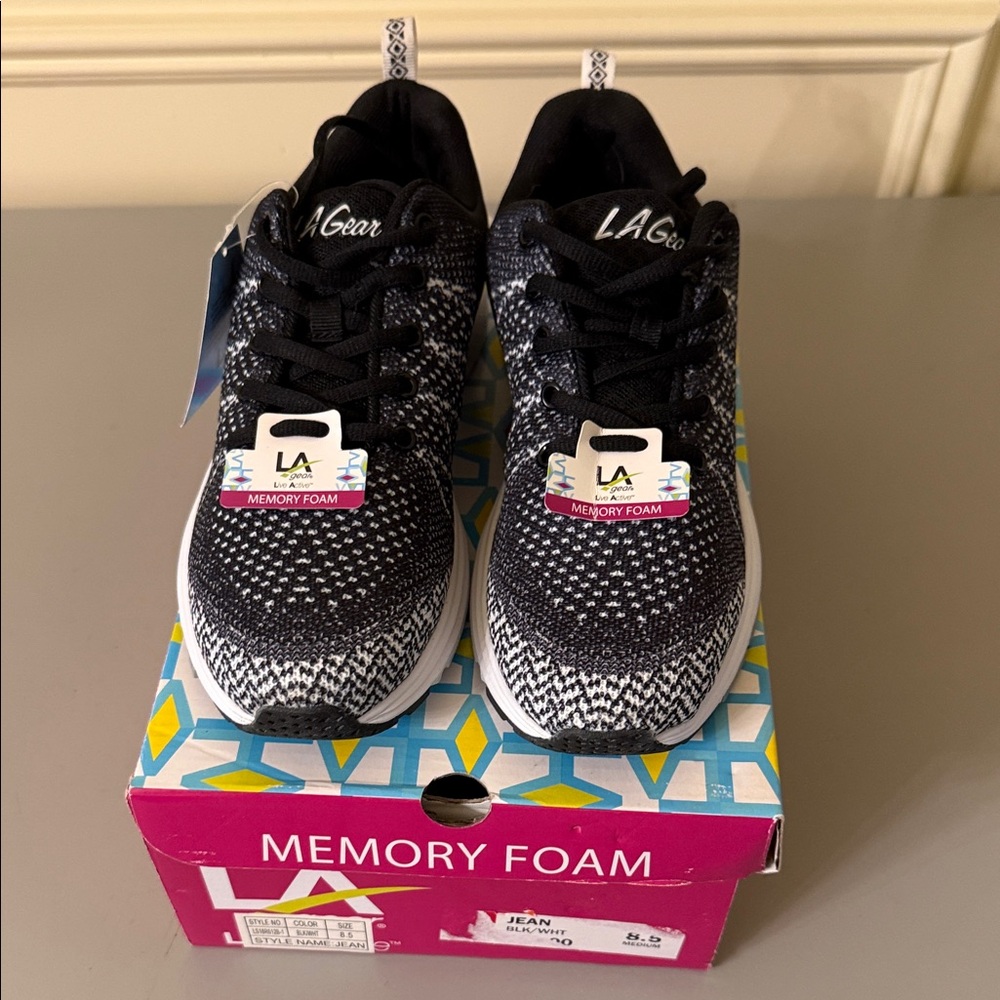 LA Gear Black and White Sneakers